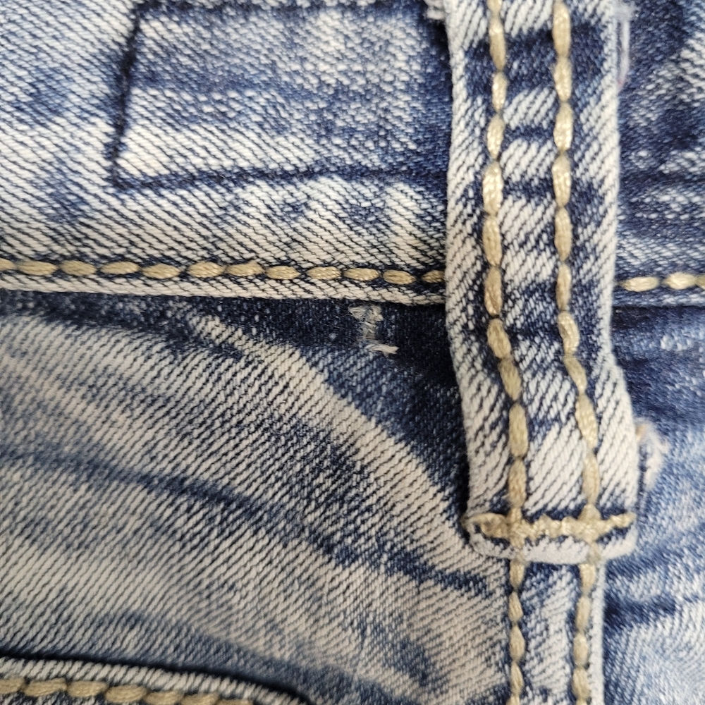 True Luck Men's Miles Straight Distressed Jeans Size 30/30 Casual Acid Wash - Picture 10 of 13